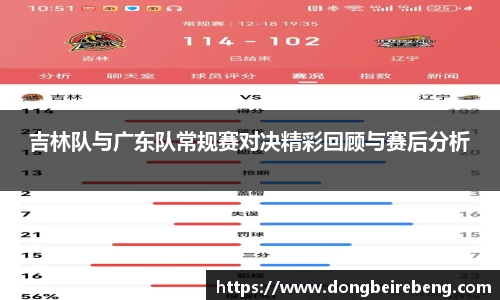 吉林队与广东队常规赛对决精彩回顾与赛后分析