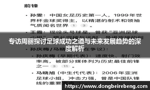 专访周丽探讨足球成功之道与未来发展趋势的深度解析